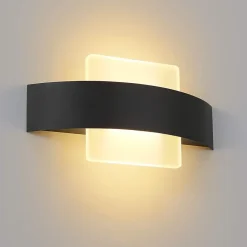 NETTLIFE Applique Murale LED Intérieur Couloir 23,5cm - Lampe de Lit Acrylique Blanc Chaud 3000K 7W