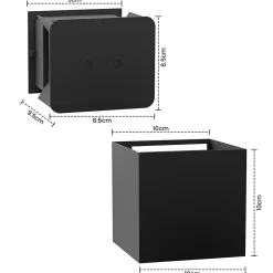 NETTLIFE Applique murale LED Intérieur Extérieur : lot de 2 lampes extérieures Blanc chaud IP65 Applique extérieure G9 Blanc
