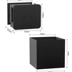 NETTLIFE Applique murale LED extérieure 5W IP65, noir, blanc chaud 3000K