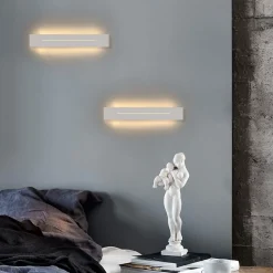 NETTLIFE applique murale LED intérieur 30CM applique moderne blanc chaud 8W éclairage mural