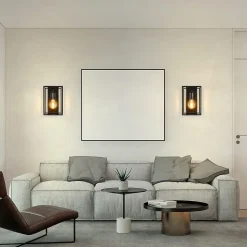 NETTLIFE Lampadaire LED salon 10W, noir, touch control, col de cygne