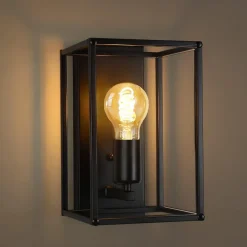 NETTLIFE Lampadaire LED salon 10W, noir, touch control, col de cygne