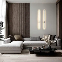 NETTLIFE Lampadaire LED salon 9W, noir, touch control, minuterie