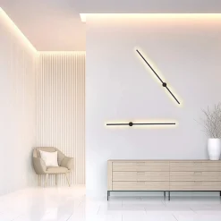 NETTLIFE Lampadaire LED salon 9W, noir, touch control, minuterie