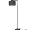 NETTLIFE Lampadaire salon noir, tissu, E27 max 40W, 166cm, sans ampoule