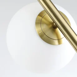 NETTLIFE Lampadaire Salon Moderne - Gold Design Lampadaire E27 Douille Lampe de sol avec interrupteur à pied -166cm