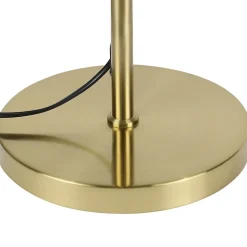 NETTLIFE Lampadaire Salon Moderne - Gold Design Lampadaire E27 Douille Lampe de sol avec interrupteur à pied -166cm