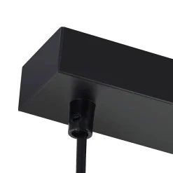 NETTLIFE Lampe à Suspension Pour Table à Manger En Cristal Noir Moderne 4 Flammes E27