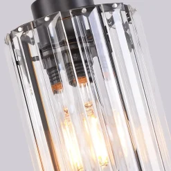 NETTLIFE Lampe à Suspension Pour Table à Manger En Cristal Noir Moderne 1 Flamme E27