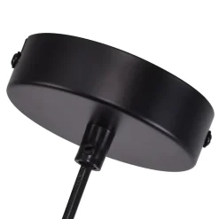 NETTLIFE Lampe à Suspension Pour Table à Manger En Cristal Noir Moderne 1 Flamme E27