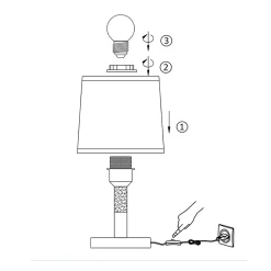 NETTLIFE Lampe de chevet Set de 2 lampes de table Salon - en bois E27 Douille Bedside Lamp Chambre à coucher Blanc