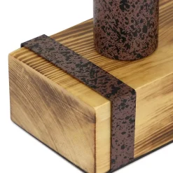 Nettlife Lampe de chevet vintage E27, modèle industriel 20cm, prise intégrée, sans ampoule