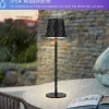 Nettlife Lampe de chevet sans fil, LED RGB 2600mAh, lampe de table extérieur rechargeable, tactile, dimmable, noire, TYPE-C/USB