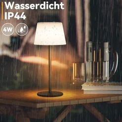 Nettlife lampe de chevet sans fil à led, rechargeable par usb, tactile, intensité variable, noire, 3600 mha