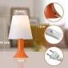 NETTLIFE Lampe de chevet lampe de table de salon avec câble - lampe de table lot de 2 petites lampes E14 orange moderne