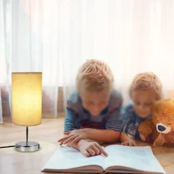 NETTLIFE lampe de chevet tactile dimmable avec fonction de charge lampe de table moderne avec USB E27