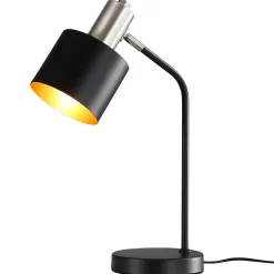 NETTLIFE Lampe de Chevet Vintage Câble E27 Noir Or Lampe de Bureau Lampe de Lecture Pivotante