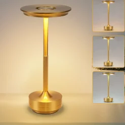 Nettlife lampe de chevet sans fil à piles - lampe de table led tactile à intensité variable avec batterie rechargeable usb