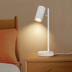 NETTLIFE lampe de chevet chambre lampe de table blanc pivotant 350 GU10 métal bureau