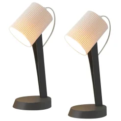 NETTLIFE Lampe de chevet, lampe de table de salon avec câble - lot de 2 petites lampes de table E14 modernes