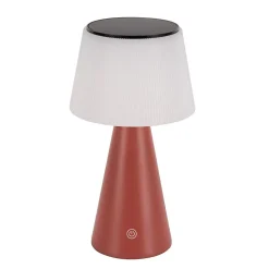 Nettlife lampe de table à batterie solaire lampe de chevet led sans fil 3600mha rechargeable tactile dimmable lampe rouge