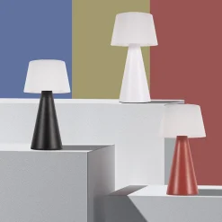 Nettlife lampe de table à piles, lampe de chevet led - 3600mha sans fil, lampe tactile à intensité variable avec batterie blanche