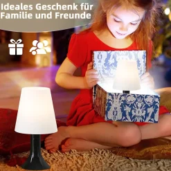 NETTLIFE Lampe de table de salon lampe de chevet avec câble lot de 2 petites lampes E14 lampes de table modernes