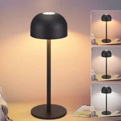 Nettlife lampe de table led sans fil : lampe de table tactile à intensité variable avec 3 températures de couleur usb