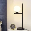 NETTLIFE lampe de Table salon lampe de chevet E27 noir moderne verre Design Vintage rétro industriel lampe de Table avec 1.5M