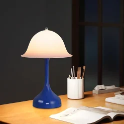 Nettlife Lampe de Table Sans Fil LED - Lampe Chevet Tactile Dimmable, 3 Températures, Rechargeable USB, Design Moderne