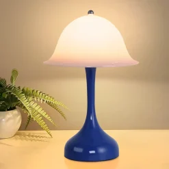 Nettlife Lampe de Table Sans Fil LED - Lampe Chevet Tactile Dimmable, 3 Températures, Rechargeable USB, Design Moderne