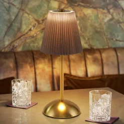 Nettlife Lampe de Table Sans Fil Lot de 2 - Lampe Chevet LED Tactile Dimmable, USB Rechargeable, Abat-jour Tissu, Design Moderne