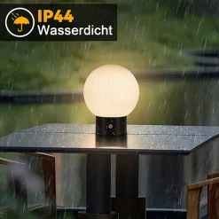 NETTLIFE Lampe de table sans fil rechargeable Lampe LED tactile USB, dimmable, IP44