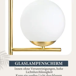 NETTLIFE lampe de table salon moderne de chevet - en verre blanc douille E27 industrielle avec interrupteur pour chambre bureau