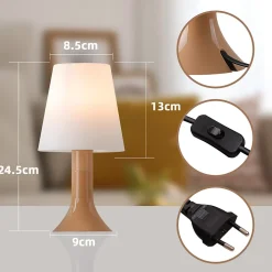 Nettlife lampe de table salon lampe de chevet avec câble lampe de table lot de 2 petites lampes e14 lampes de table modernes