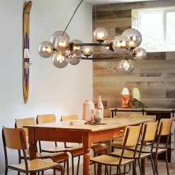 NETTLIFE Lampe suspendue table à manger lampe suspendue salon - lampe suspendue 14 ampoules G9