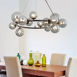 NETTLIFE Lampe suspendue table à manger lampe suspendue salon - lampe suspendue 14 ampoules G9