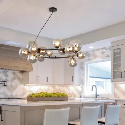 NETTLIFE Lampe suspendue table à manger lampe suspendue salon - lampe suspendue 14 ampoules G9