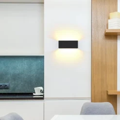 NETTLIFE LED Applique murale intérieure - Eclairage mural noir 5W 3000K