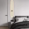 NETTLIFE LED Applique murale intérieure - 100CM noir 8W lampe de salon pivotante minimaliste lampe de nuit blanc chaud 3000K