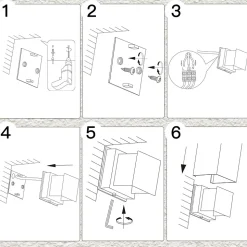 NETTLIFE LED Applique Noire - Extérieur Intérieure Lampe Murale 5W , double faisceau réglable étanche IP65 230V 3000K