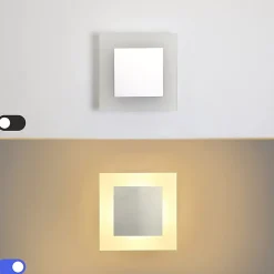 NETTLIFE LED lampe murale d'intérieur éclairage mural moderne 3000K blanc chaud en fer et acrylique 16cm 7W lampe de couloir