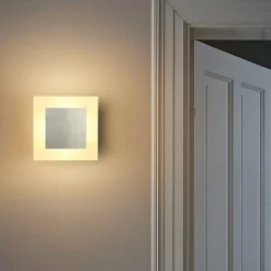 NETTLIFE LED lampe murale d'intérieur éclairage mural moderne 3000K blanc chaud en fer et acrylique 16cm 7W lampe de couloir