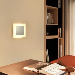 NETTLIFE LED lampe murale d'intérieur éclairage mural moderne 3000K blanc chaud en fer et acrylique 16cm 7W lampe de couloir