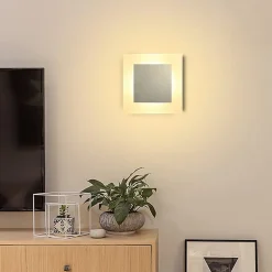 NETTLIFE LED lampe murale d'intérieur éclairage mural moderne 3000K blanc chaud en fer et acrylique 16cm 7W lampe de couloir