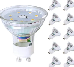 NETTLIFE Lot de 10 ampoule LED GU10 Blanc Neutre 5W remplace une ampoule 50W économie d'énergie 4000K non dimmable réflecteur