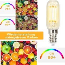 NETTLIFE Lot de 4 ampoule LED E14 lampe vintage - T25 blanc chaud filament ampoule Edison 2700K 4W blanc chaud ampoule