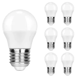 NETTLIFE Lot de 6 ampoules LED E27 blanc chaud 5 W 3000 K, ampoule blanche chaude, lampe à économie d'énergie