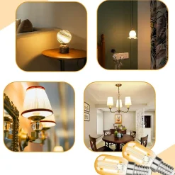 NETTLIFE Lot de 2 ampoules LED E14 T22 vintage 2 W rétro 2700 K Blanc chaud Lampe à économie d'énergie Douille E14 non variable