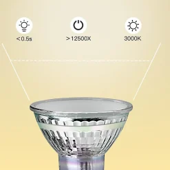 NETTLIFE Lot de 10 ampoules halogènes GU10 LED blanc chaud 4 W 40 W, lampe à économie d'énergie 3000 K